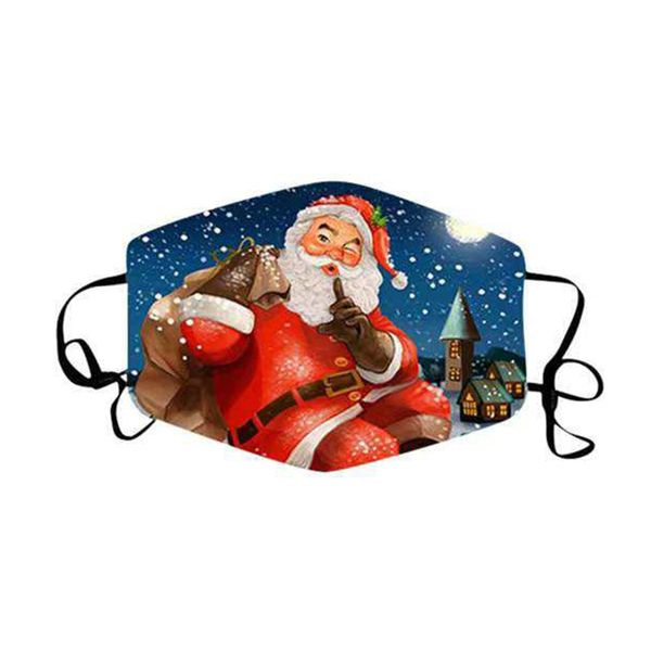 

anti christmas printed masks xmas face dust-fog snowflake mouth cover breathable washable reusable mask
