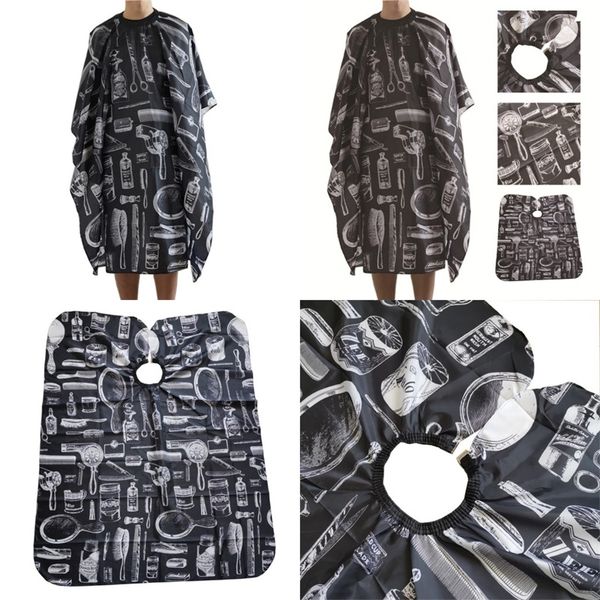 

hairdressing salon haircut coat hair drier comb wine glass pattern shoulder cloth barber shop 120*140cm cutting cape 4 5yn m2