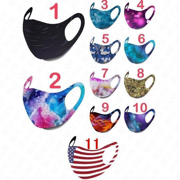

printed camouflage factory summer tie-dye factory flag outlet face masks adults fashion reusable breathable dustproof pr