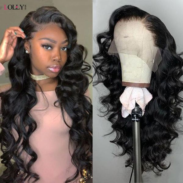 

lace wigs loose wave wig 5x5 hd transparent closure brazilian front human hair for black women remy frontal lolly, Black;brown