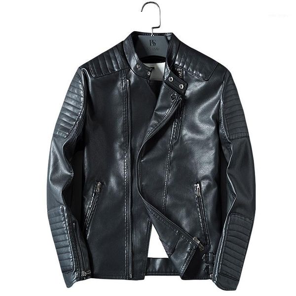 

new brand mens leather jackets autumn winter thick coats men velvet faux biker motorcycle jacket warm coat male outerwear c1851, Black