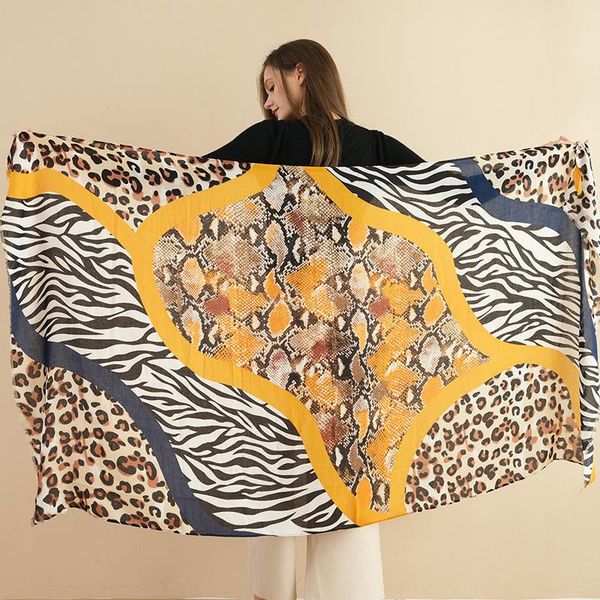 

scarf women zebra serpentine leopard animal print pattern street punk fashion shawl qualtiy newest, Blue;gray