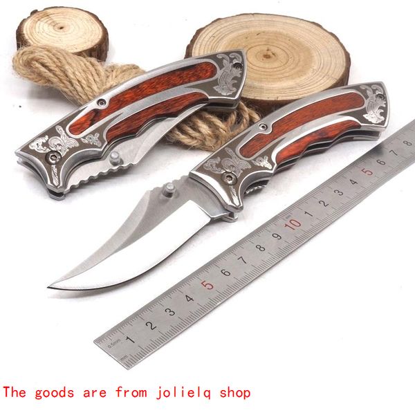 

knife folding laser survival pocket style knives tactical 440c blade wooden handle outdoor camping hunting knife tool cakcc qynf