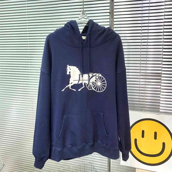 

2022 factory wholesale new model [jimo sweater]spring 22 couple letter printed casual loose hooded sweater, Black