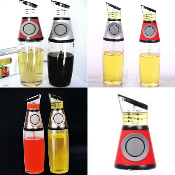 

press oil pot measurable oil glass bottle with scale leak prevention vinegar bottles kitchen dispenser seasoning pot container 11cm h1