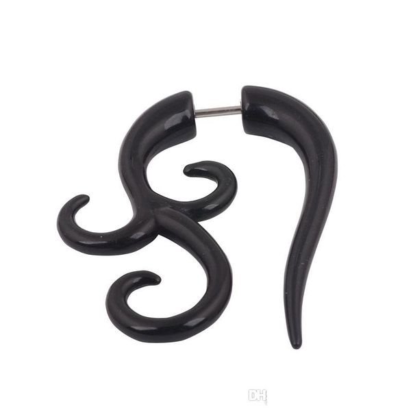 

2017 new black spiral fake ear plug flesh plugs cheater tapers uv acrylic fashion ear pierc jlltex home003, Silver