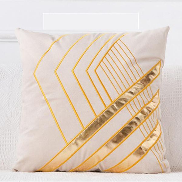 

luxurious golden bronzing thick velvet warm pillow cushion cover home new year decorative kussenhoes housse de coussin cojines swy wmtwfs