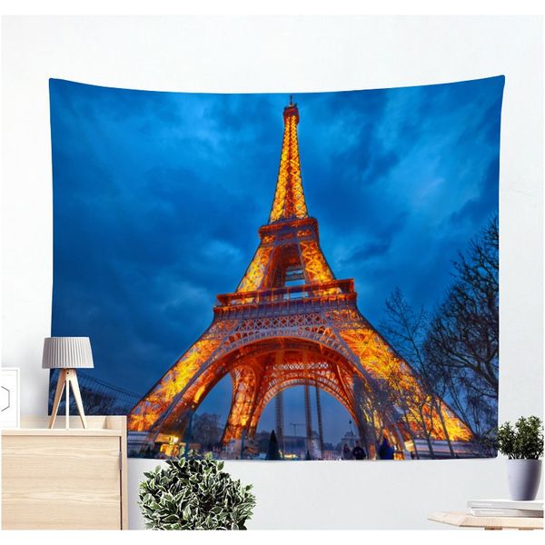 

paris tower home decor wall art paris landmark city of night view modern fashion wall tapestry hanging beach towel tapestry f jlllbe