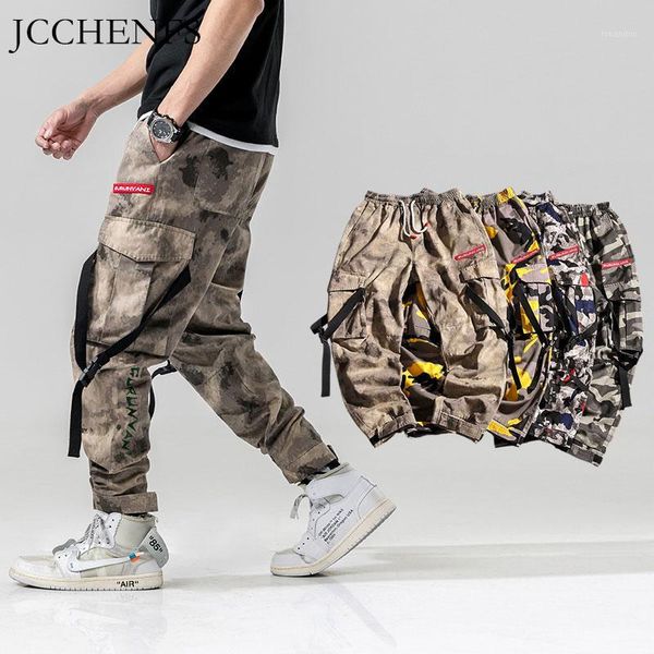 

men's pants jcchenfs 2021 spring arrival camouflage trousers men jogger hip-hop large size elastic waist sweatpants brand men's cl, Black