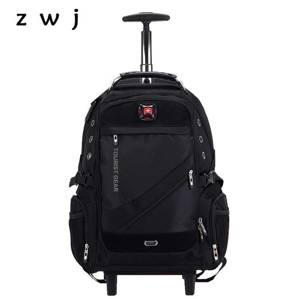 

backpack black men trolley travel bag carry on travel rolling luggage check in travel bag lj201118