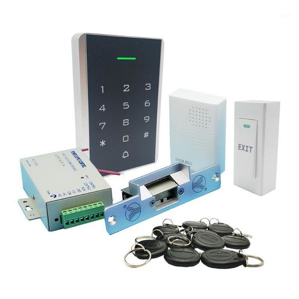 

rfid 125khz keypad diy full electric strike door lock access control system kits1