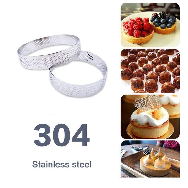 

silcone mold pastry baking chocolate tart mold pie ring tartlet circle cutter mold for baking cake decorating jllfxt