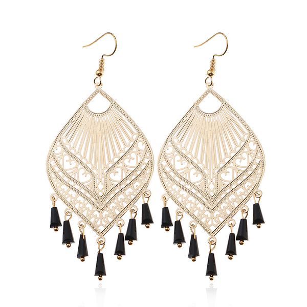 

european and american fashion computer earrings burst personality temperament water drop earrings, Golden