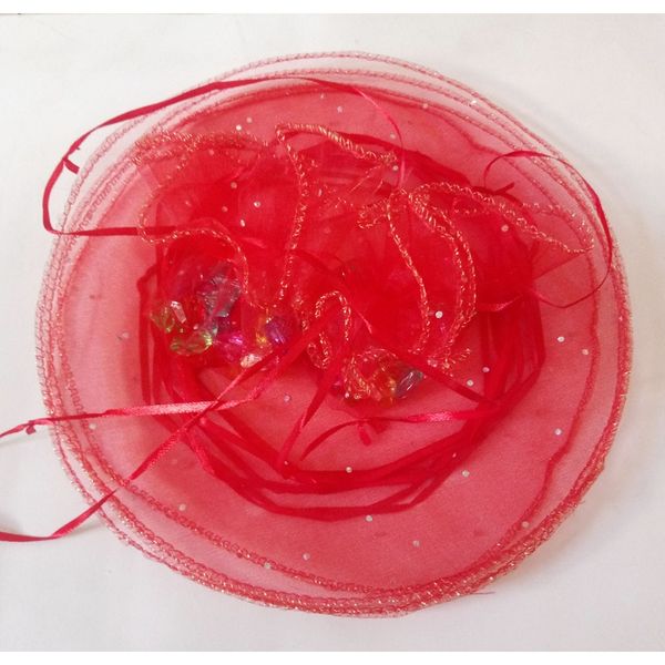 

100pcs organza gifts bags drawstring round candy bag wedding gift bags for jewelry party woman pouches packaging display storage f bbywhx