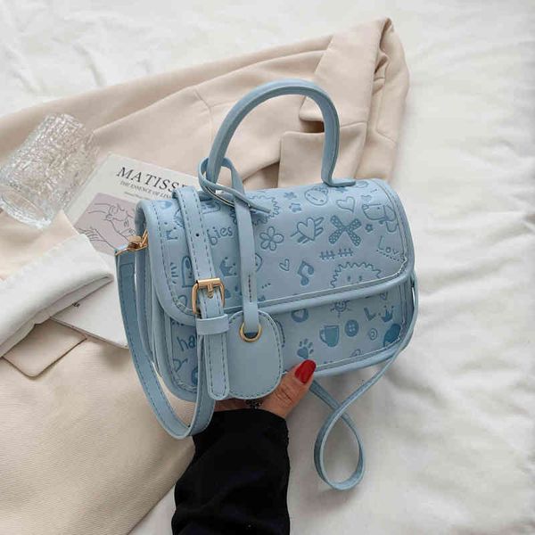 

75% off handbag factory store embossed personalized portable small square texture single shoulder sweet autumn women's
