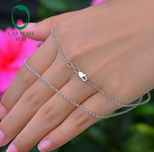 

18k white gold chain necklace 18'' about 45cm for women and men, Silver