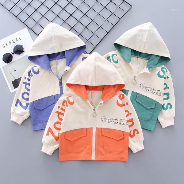 

hoodies & sweatshirts fashion baby jacket spring autumn boys girls long sleeve zipper hooded kids letter print clothing children casual spor, Black