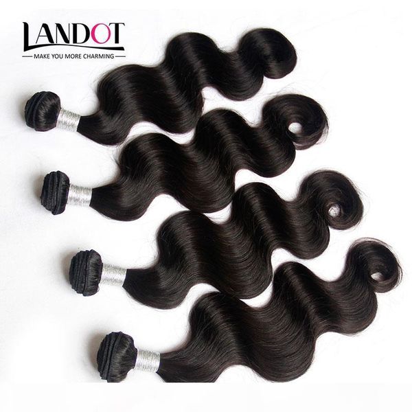 

9a grade unprocessed cambodian virgin hair body wave 100% human hair weave bundles 4 pcs 8"-36" cambodian wavy remy hair extension, Black