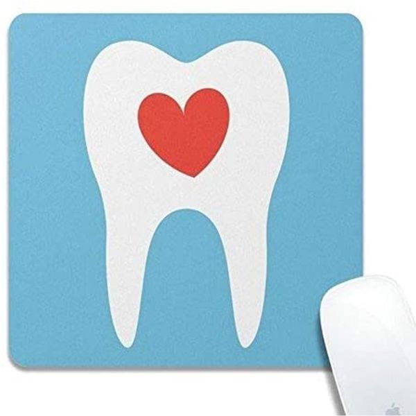 

mouse pads personalized tooth silhouette love heart dentist dental offical deskor gaming cloth surface natural rubber
