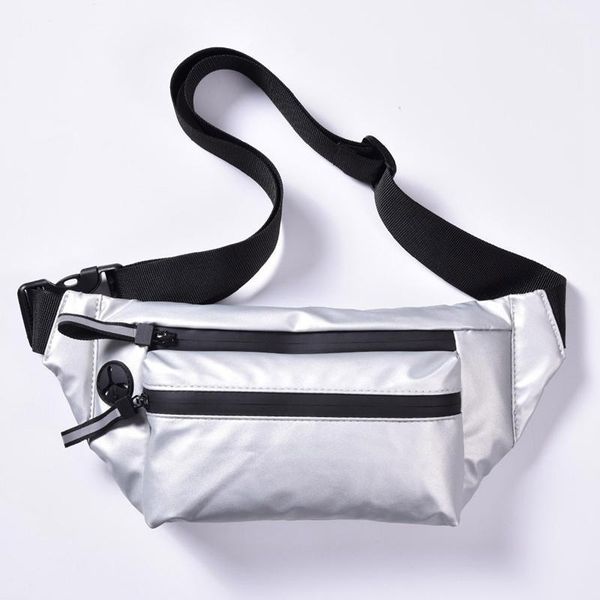 

men fashion waist bag gothic punk fanny pack mobile phone belt bags zipper pouch anti theft portable invisible pockets hip hop1
