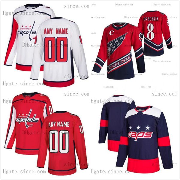

goalie cut 2020-21 reverse retro custom jersey henrik lundqvist washington capitals ovechkin wilson carlson nicklas backstrom kuznetsov, Black;red