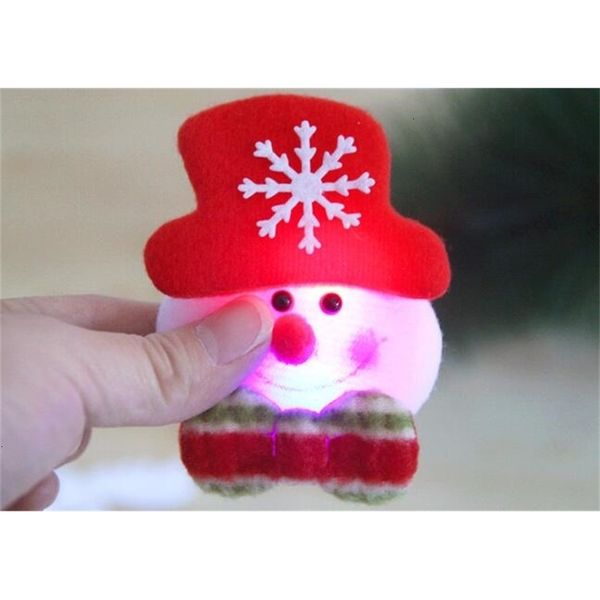 

art claus decorations santa flash luminous brooch cloth 3.5inch christmas gifts bp001rxsh