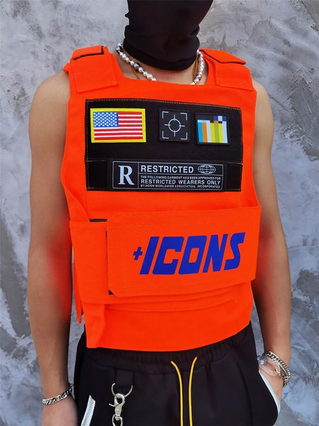 

icons trending cs vest 2020 vests tank tactical military dad core vest gilet men's vest forcing hunting clothing, Black;white