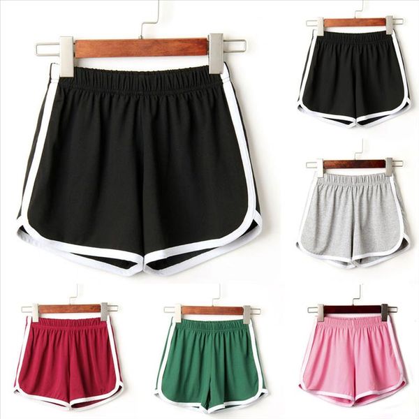 

women summer sport biker shorts casual daily basic easy short holiday running solid brief short feminino mujer sw, White;black