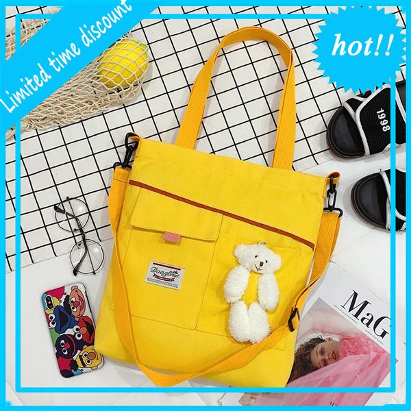 

canvas for female cross carrying student's one shoulder bag in ulzzang