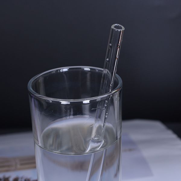 

18cm x 0.8cm clear glass drinking straws kids children 7inch length straight straw for milk cocktail