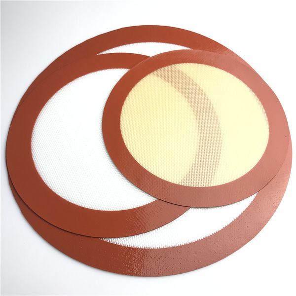 Rote Silikon-Dab-Matten mit Shisha-Antihaftbeschichtung, 20 cm, 22 cm, 30 cm, 3 Größen, runde Kunststoff-Backmatte für Glas-Wasserpfeifen