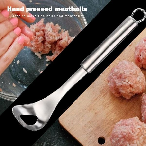 

stainless steel meat ball mould spoon convenient practical user-friendly design non-stick meatball maker kitchen jlltva