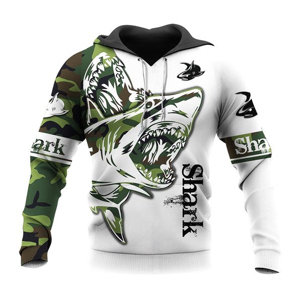 

animal love shark camo 3d all over printed crewneck sweatshirts zipper hoodie sport casual outdoor streetwear vacation men clothing, Black