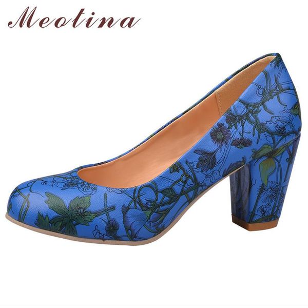 

женщины насосы смешанные цвета квадрат высокие каблуки партия цветок круглые ног туфли дама красный белый большой размер 33-46210, Black