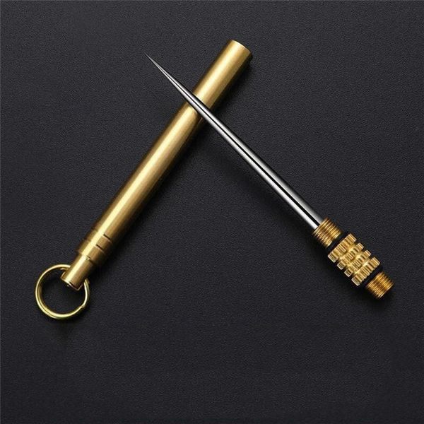 

2020 new titanium outdoor portable multifunctional toothpick camping tool bottle fruit fork toothpick tube stronger than dental floss