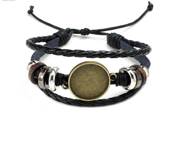 

multi leather diy bangle bracelet layer fashion jewelry blank baseps1451