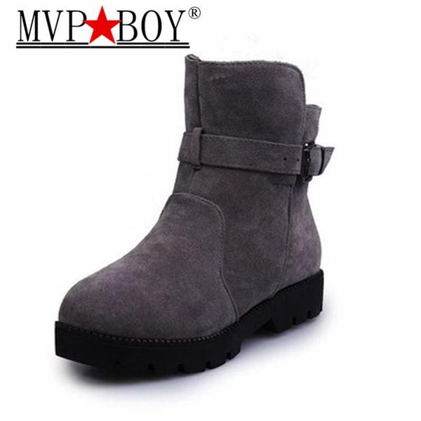 

mvp boy ladies party booties woman fashion square heels women's shoes add fur winter ankle boots female black green gray