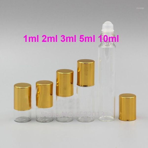 

1ml2ml3ml5ml10ml 50/100/200pcs empty cosmetic glass mini roll on essential oil bottle, clear small perfume refillable vials1