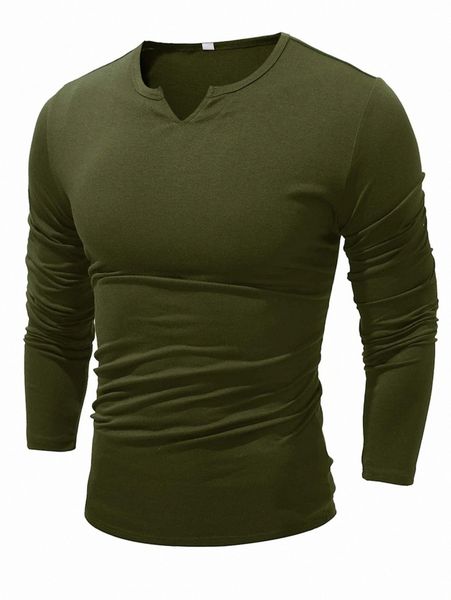

men notched neckline tee m5c7#, White;black