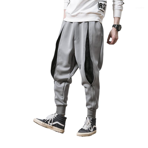 

2020 new running sport pants mens pure color active joggers running sports pants men hip hop loose fit sweatpants1, Black