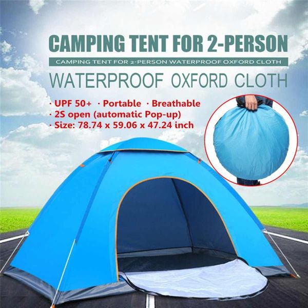 

tents and shelters outdoor 1 2 3 person ultralight tent automatic quick open camp waterproof camping hiking equipment for season