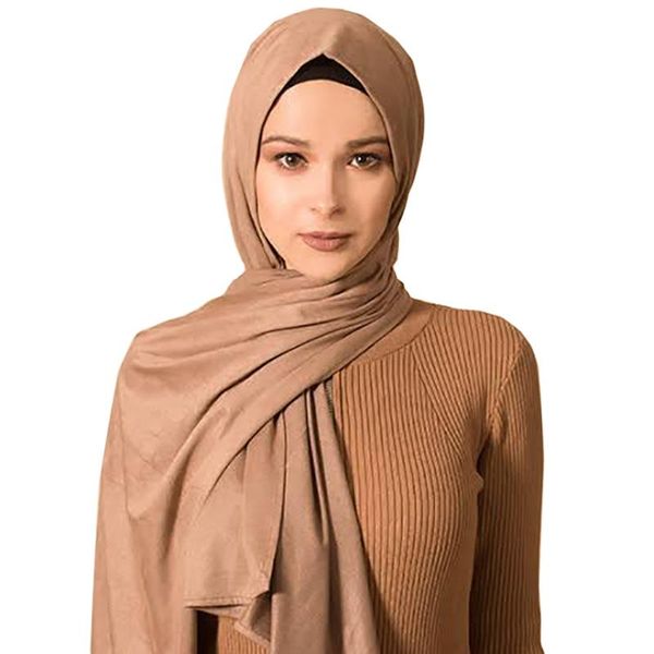 

модные женщины мусульманский джерси hijab scarf follard hijabs исламские шали свильки модальный главный список для женщин 85 * 180см, Blue;gray