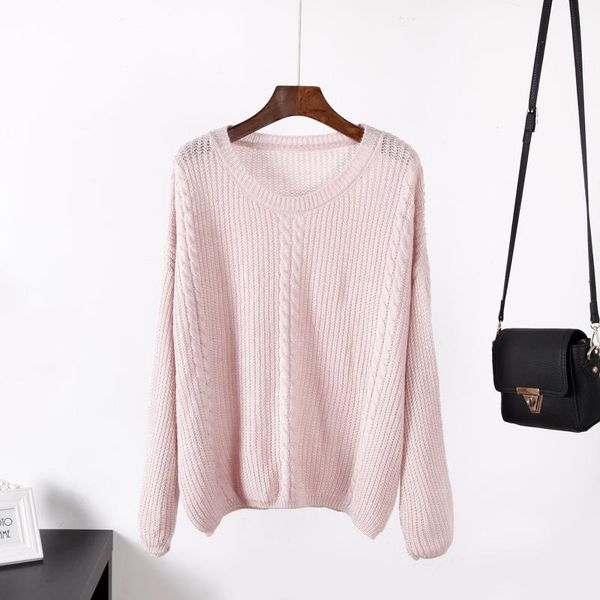 

hirsionan элегантный пуловер свитер женщины зимняя теплая полоса вязаные розовые топы повседневная мода упругость женщина негабаритный джимп, White;black