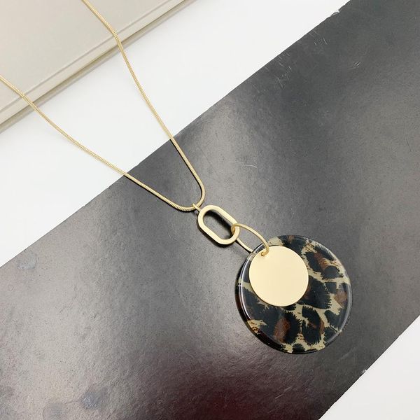 

мода двойной слой круглый леопардовый ожерелье ожерелье длинное цепное сплав ожерелье для женщин ювелирные изделия wmtxwn, Silver