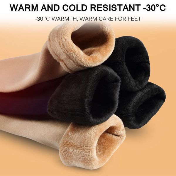 

sports socks winter wamer women snow thicken thermal wool skiing cycling riding dance boots floor sleeping1, Black
