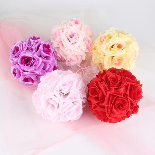 

decorative flowers & wreaths simulation mini rose artificial flower foam diy ball garland headdress wedding decoration bridal flowers1