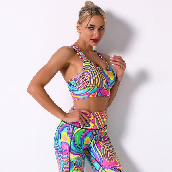 

sport bras women fitness printed push up bra lingerie gym crops girl bralette workout clothing breathable leggings yoga set, White;black