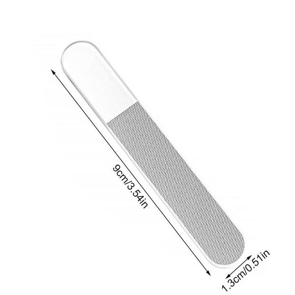 

tempered glass nail file nail art buffer manicure pedicure polishing grinding tool round glass crystal polishing strips qyljao