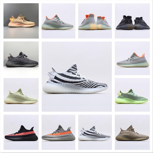 

2020 new comfort mens running shoes women sports sneakers kanye desert sage static earth zyon tail light cinder with ball west