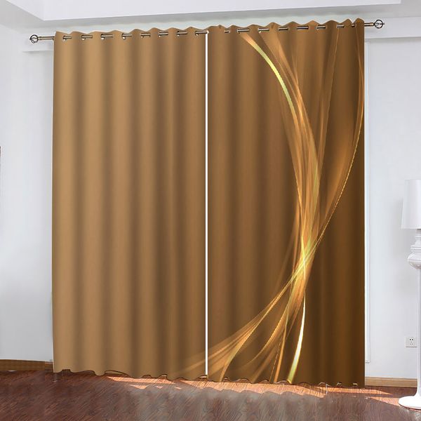 

custom gold lines curtains 3d window curtain for living room office bedroom 3d stereoscopic curtains